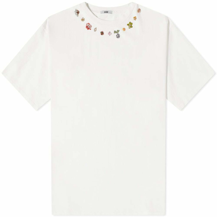 Photo: Bode Men's Beaded Necklace T-Shirt in White