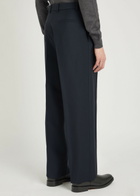 Jil Sander Straight-leg Wool-blend Trousers Dark Blue