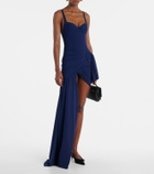 Balenciaga Draped asymmetric jersey minidress