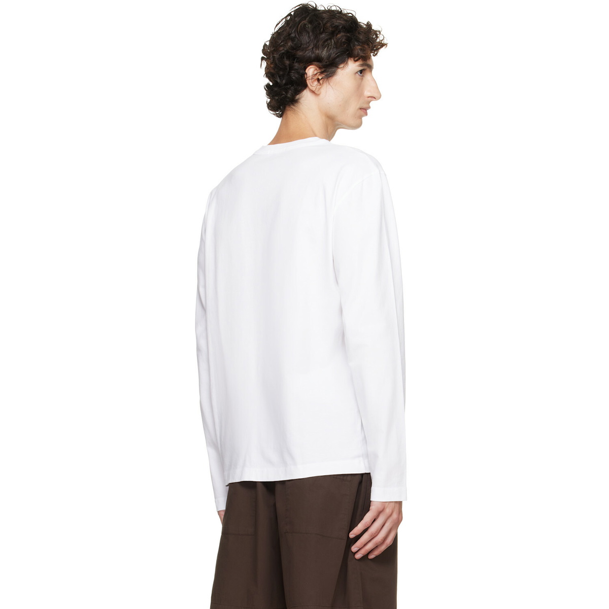 Tekla White Long-Sleeved T-shirt