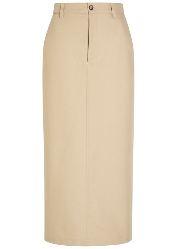 Photo: Wardrobe.nyc Twill Midi Skirt Stone