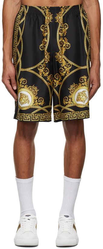 Photo: Versace Black 'La Coupe Des Dieux' Shorts