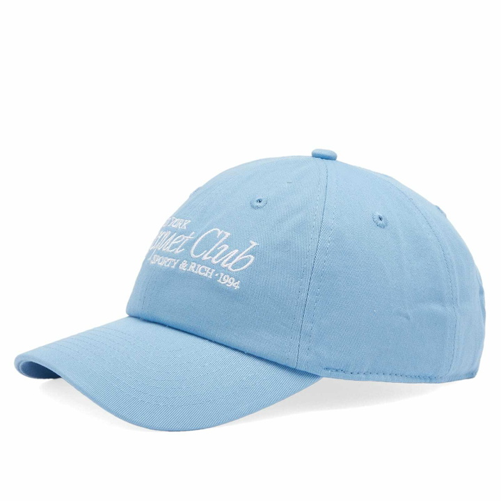 Photo: Sporty & Rich Men's 94 Racquet Club Embroidered Cap in Sky Blue/White 