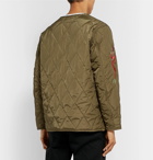 Wacko Maria - Embroidered Quilted Shell Jacket - Green