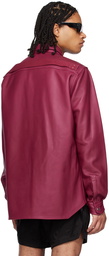 Rick Owens Pink Outershirt Leather Jacket