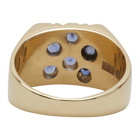 Bleue Burnham SSENSE Exclusive Gold Mini The Grand Rose Garden Ring