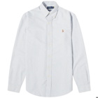 Polo Ralph Lauren Men's Classic BSR Oxford Button Down Shirt in Blue/White Stripe
