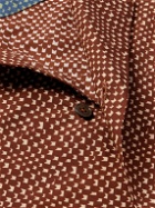 Paul Smith - Convertible-Collar Printed Cotton-Poplin Shirt - Brown