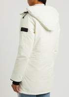 Canada Goose Women's Medium White Expedition Hooded Arctic-Tech Parka Coat Water-Resistant