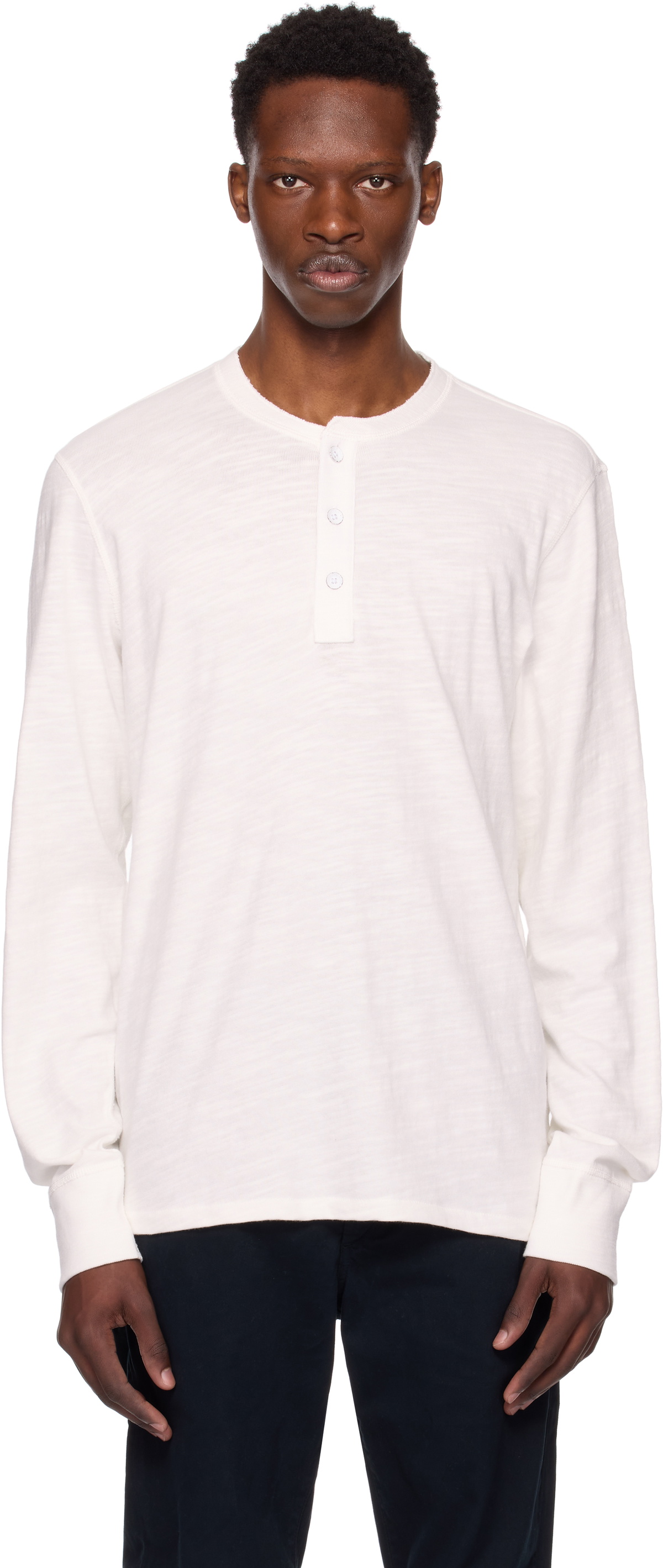 rag & bone White Classic Flame Henley
