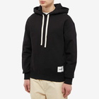 Jil Sander Men's Plus Logo Patch Popover Hoody in Black