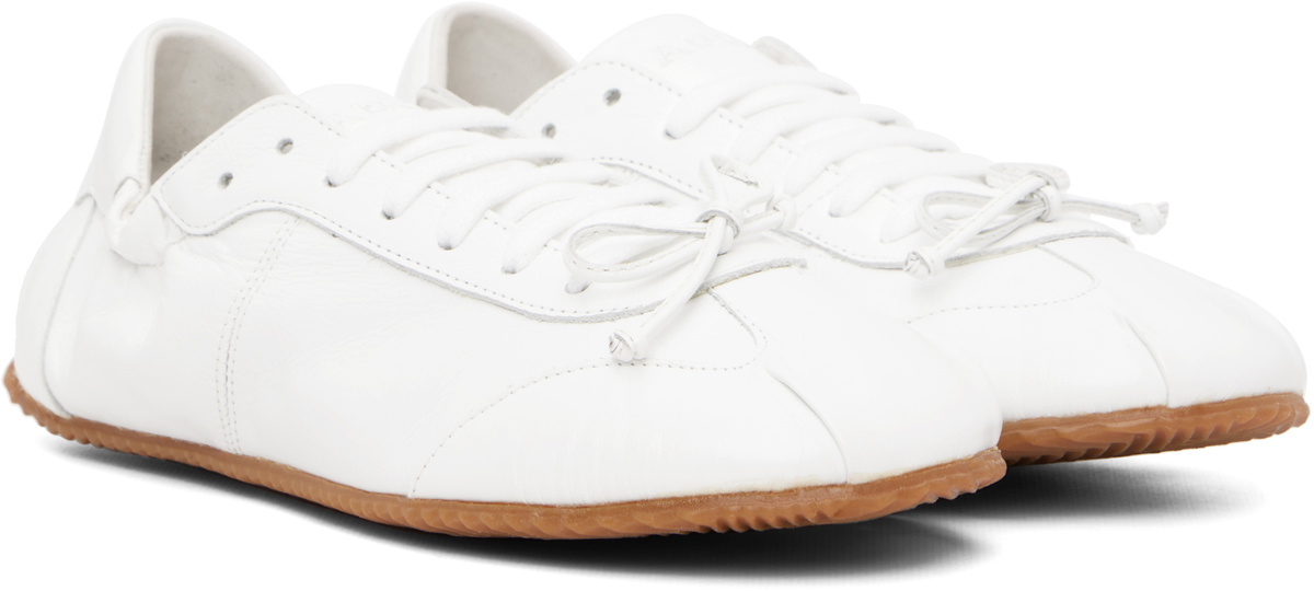 ABRA White Ballerina Leather Sneakers