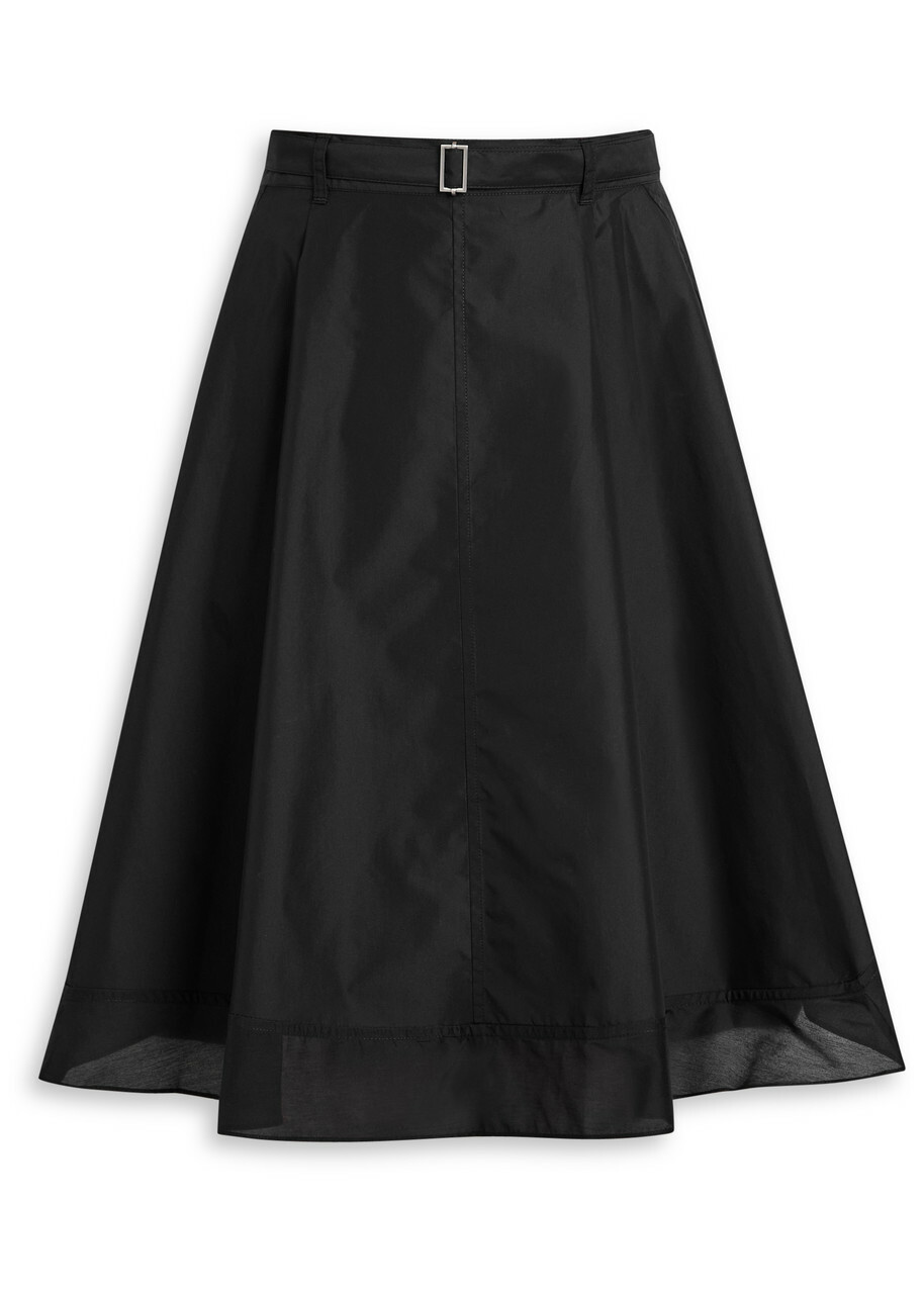 3.1 Phillip Lim Flounce Cotton-blend Midi Skirt Black