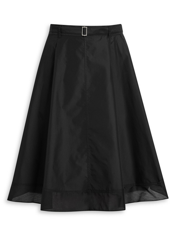 Photo: 3.1 Phillip Lim Flounce Cotton-blend Midi Skirt Black