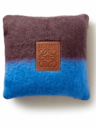 Loewe - Logo-Appliquéd Two-Tone Mohair and Wool-Blend Cushion