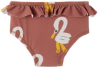 Bobo Choses Baby Brown Pelican Swim Briefs