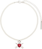 SHUSHU/TONG YVMIN Edition Enamel Heart Double Arrow Necklace