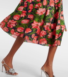 Carolina Herrera Floral silk shirt dress