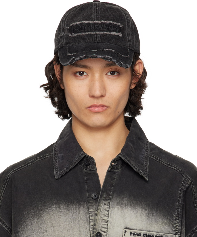 Photo: Feng Chen Wang Black Denim Baseball Cap