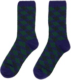 ADER error Green & Navy Tenit Socks
