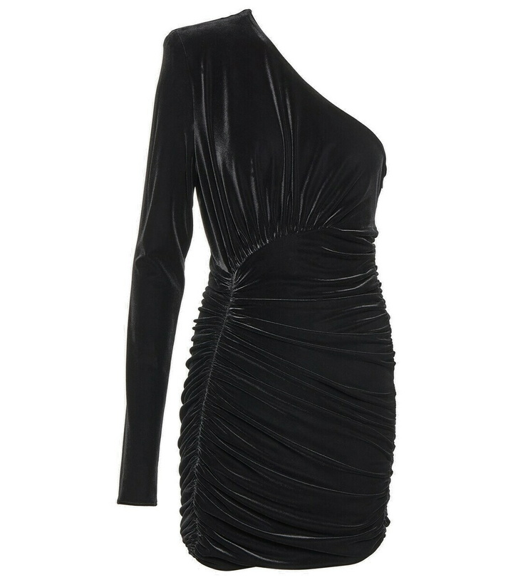 Photo: Alexandre Vauthier One-shoulder velvet minidress