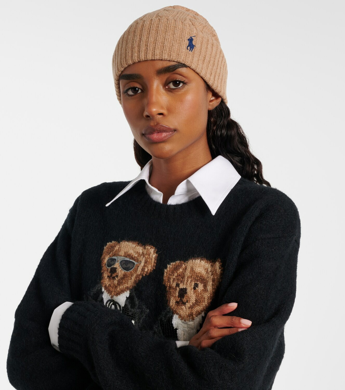 Polo Ralph Lauren Cable-knit wool and cashmere beanie
