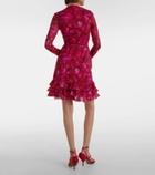 Giambattista Valli Rose Mania silk georgette minidress
