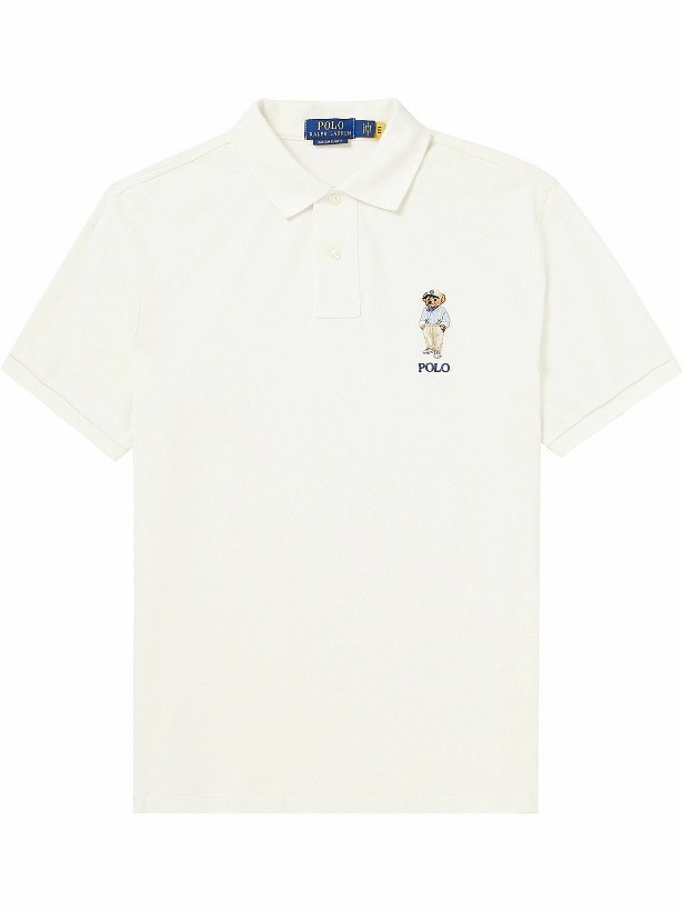 Photo: Polo Ralph Lauren - Logo-Embroidered Cotton-Piqué Polo Shirt - White