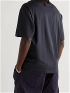 ACNE STUDIOS - Exford Oversized Logo-Appliquéd Cotton-Jersey T-Shirt - Blue