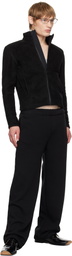 Fax Copy Express Black Fleece Zip-Up Jacket