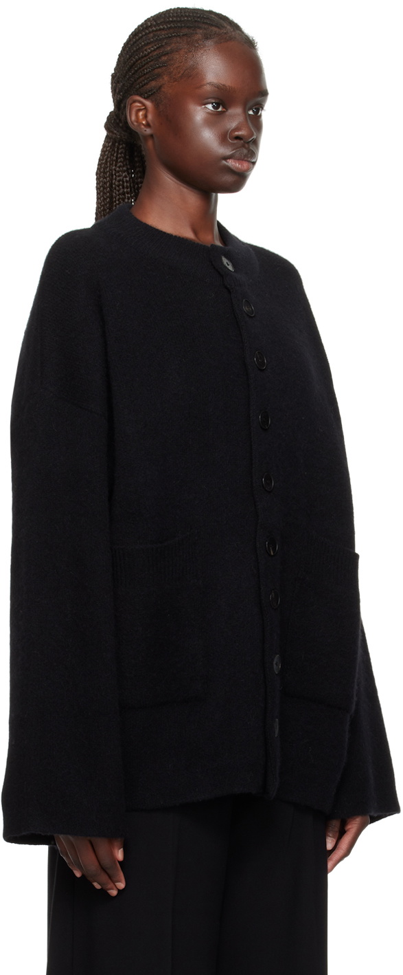 Birrot Black Round Cardigan