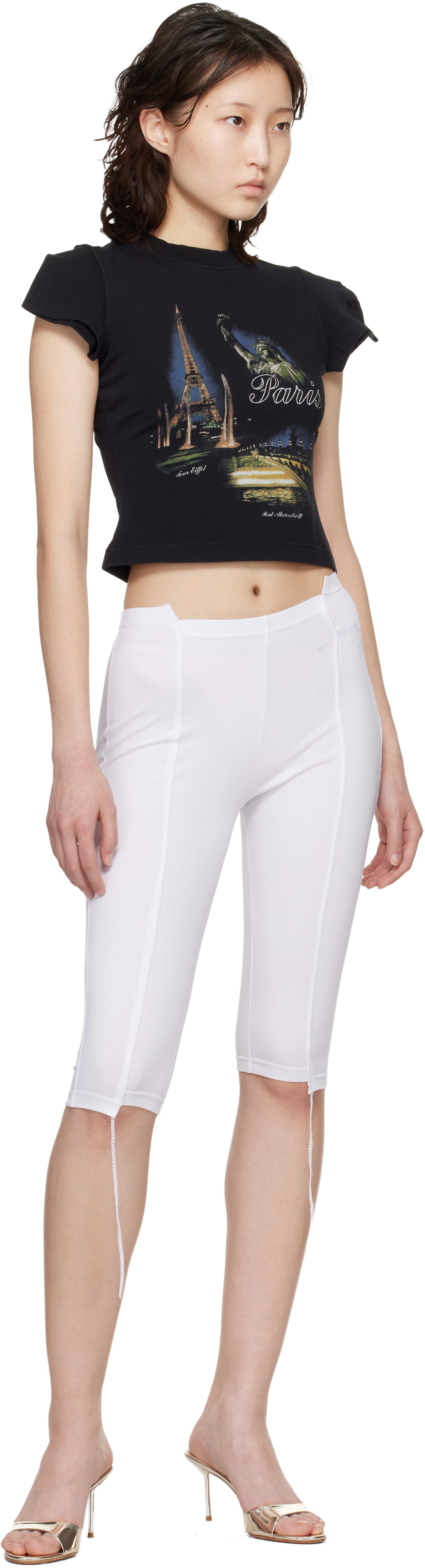 VETEMENTS White Cut-Up Capri Trousers
