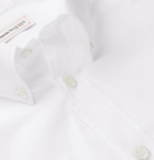 Alexander McQueen - Brad Slim-Fit Button-Down Collar Stretch Cotton-Blend Poplin Shirt - White