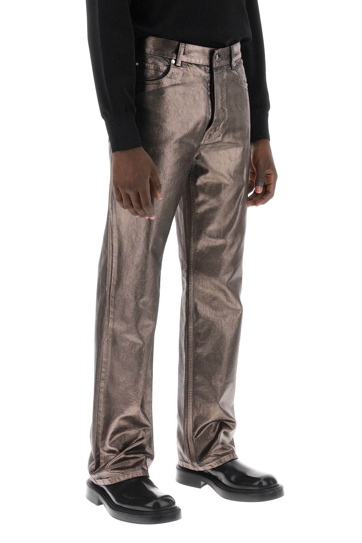 FERRAGAMO metallic denim jeans Silver