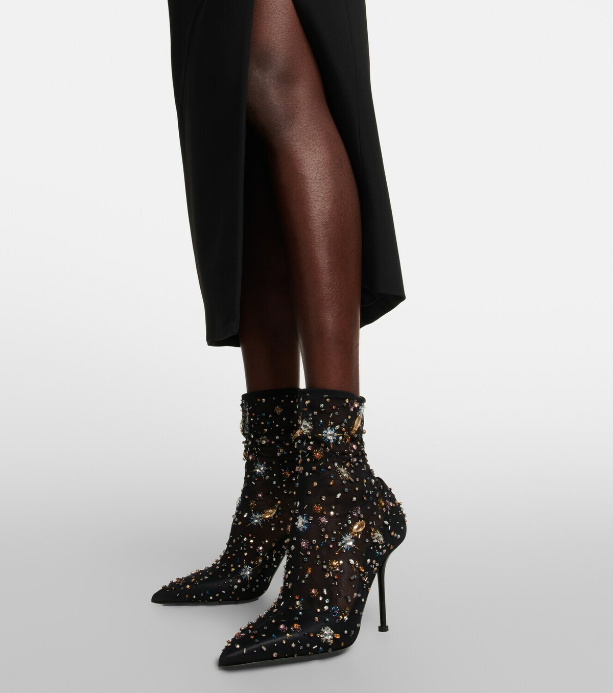 Alexander McQueen - Crystal-embellished platform ankle boots  display picture 1
