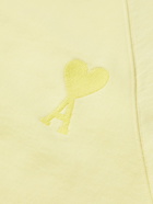 AMI PARIS - Logo-Embroidered Cotton-Jersey Sweatshirt - Yellow