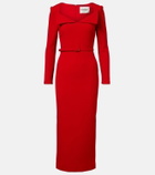 Roland Mouret Belted wool midi dress