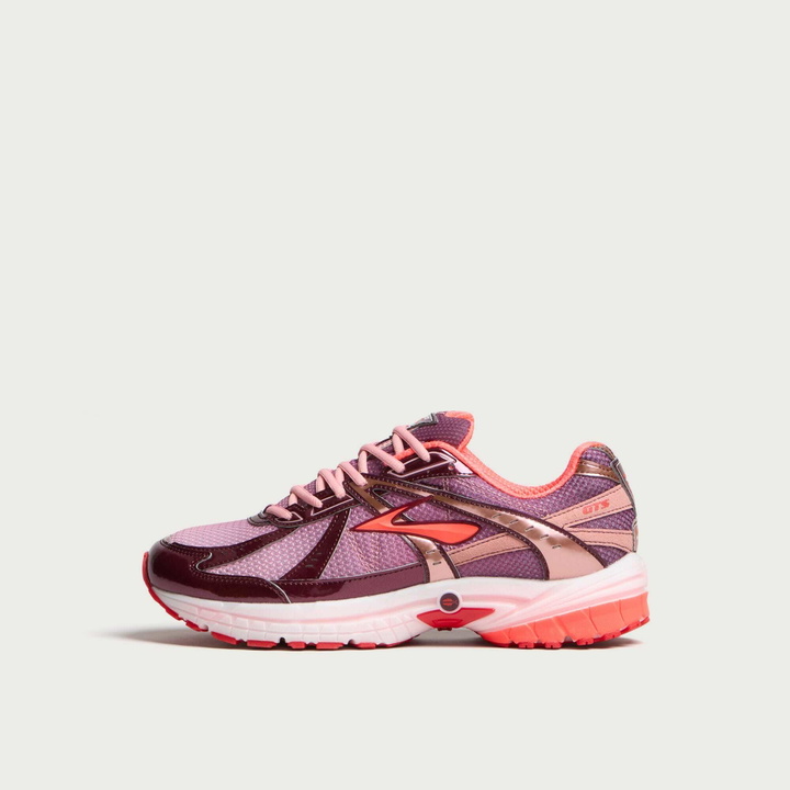 Photo: Brooks Men's x AFEW Adrenaline GTS 10 Sneaker in Fig/Bridal Rose/and Fiery Coral