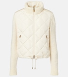 Moncler Down-paneled cotton-blend cardigan