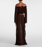 Bananhot Ora ruffled maxi skirt