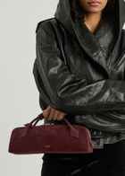 Alaïa Le Teckel Suede Clutch - Burgundy - One Size