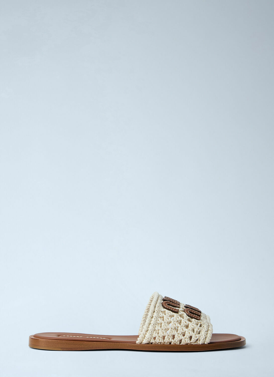 Miu Miu Crochet Slide Sandals