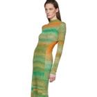 Tibi Green and Orange Space Dyed Sweater Dress