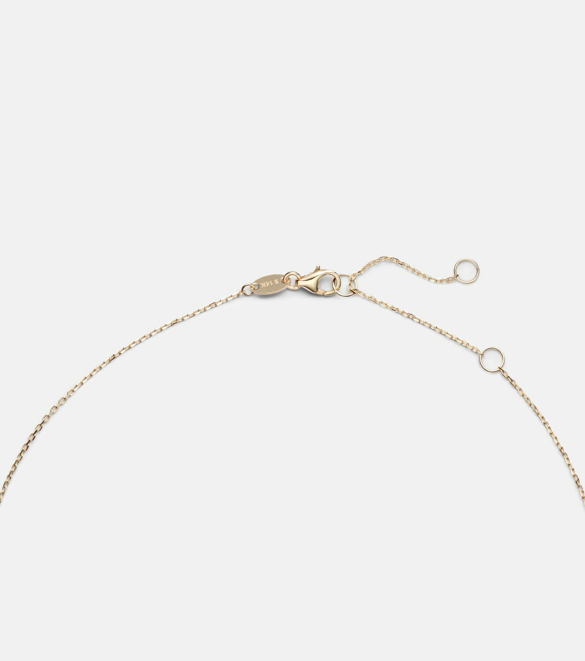 Stone and Strand Luxe 14kt gold (585/1000) necklace with emerald and diamond