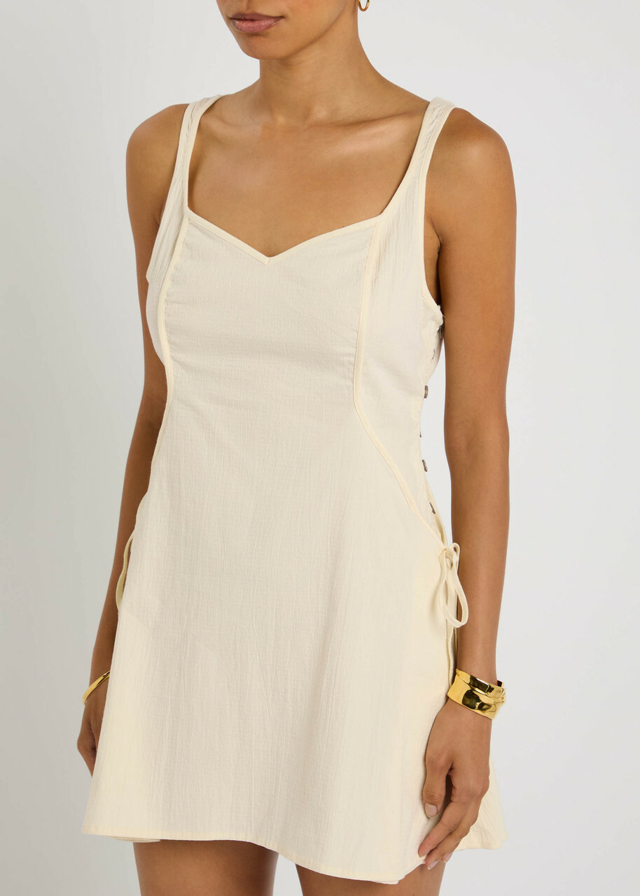 Free People Forever Fancy Stretch-cotton Mini Dress White