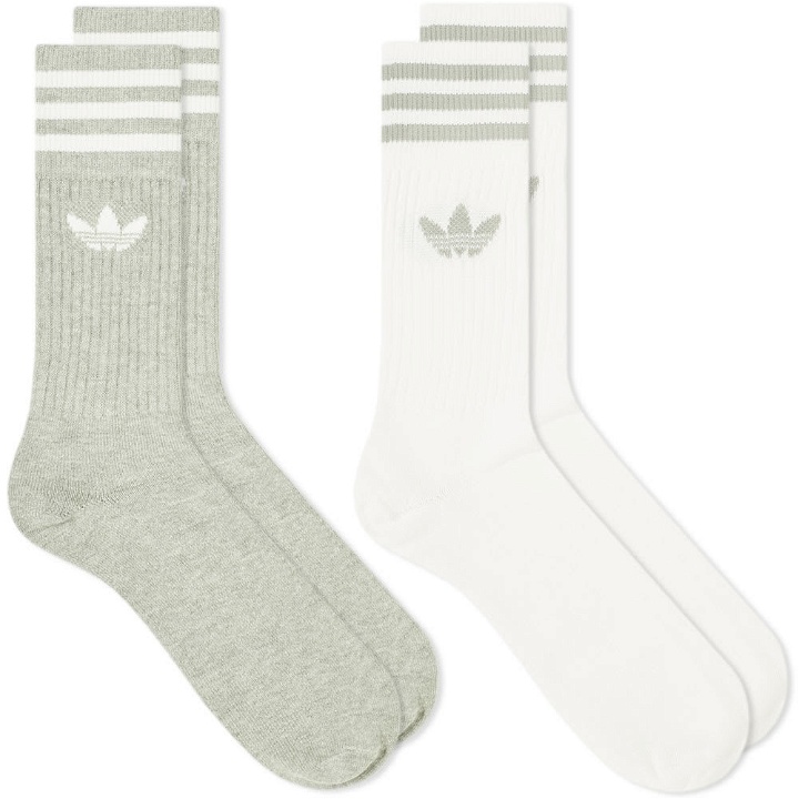 Photo: Adidas Solid Crew Sock - 2 pack