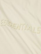 FEAR OF GOD ESSENTIALS - Logo-Flocked Cotton-Jersey T-Shirt - Neutrals