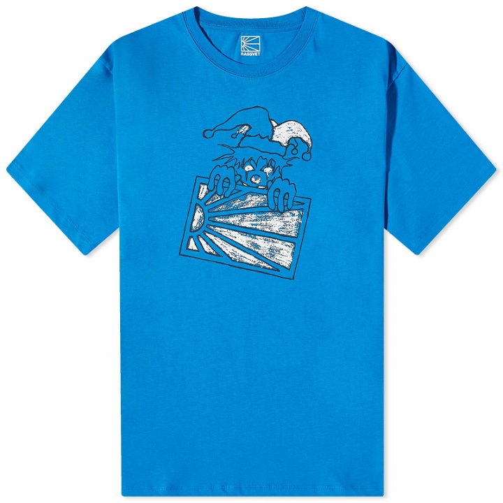 Photo: PACCBET Men's Clown Logo T-Shirt in Blue