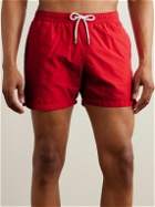 Drake's - Slim-Fit Mid-Length Swim Shorts - Red
