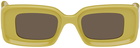 Loewe Yellow Rectangular Sunglasses